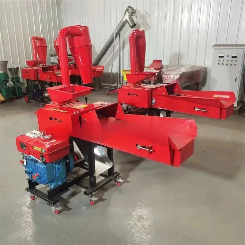 8HP Diesel Engine High Speed Chaff Grass Crusher Cutter Hay Cutting Kneading Machine for farm