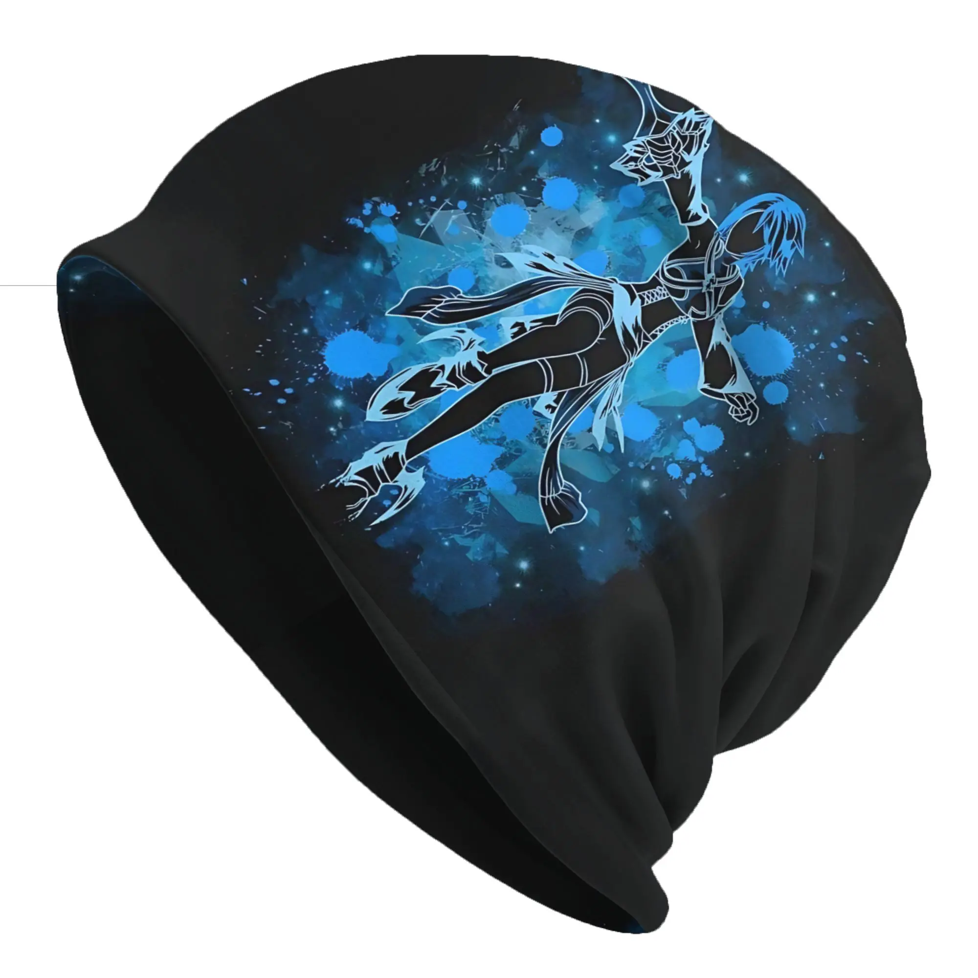 Autumn Aqua Blue Splash Pattern Bonnet Homme Fashion Thin Hat Kingdom Hearts Skullies Beanies Caps Men Women Style Hats