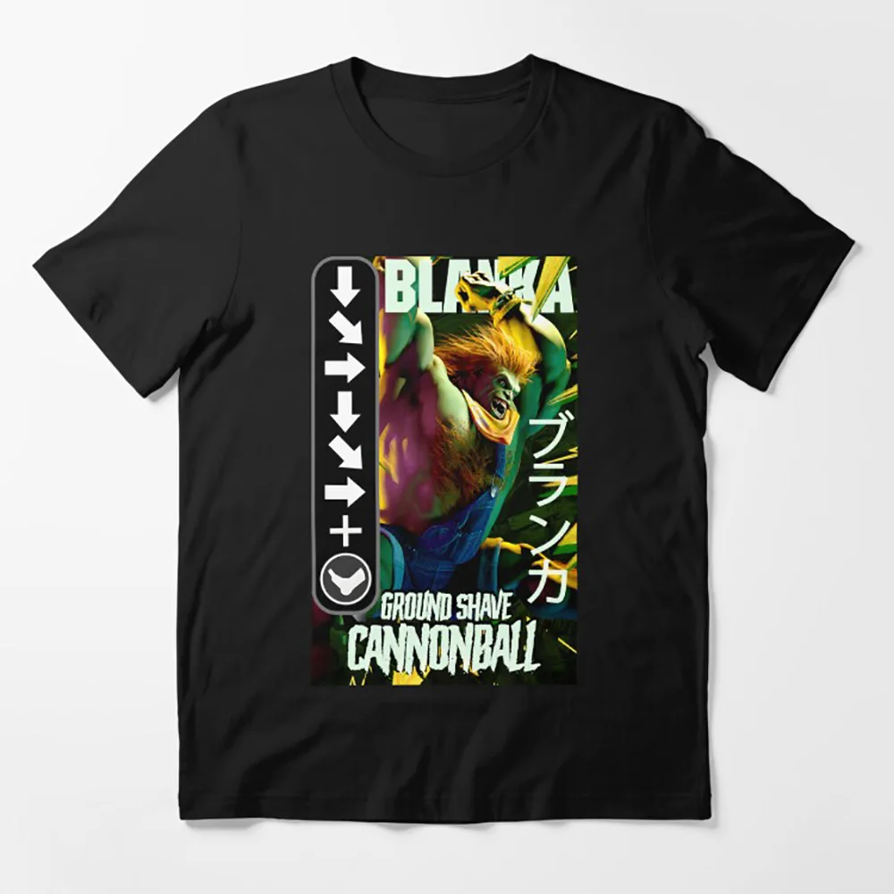

Blanka Retro Street Fighter Gaming Art Gift t shirt for man 100% cotton print Graphic clothes All size Tops S-6XL