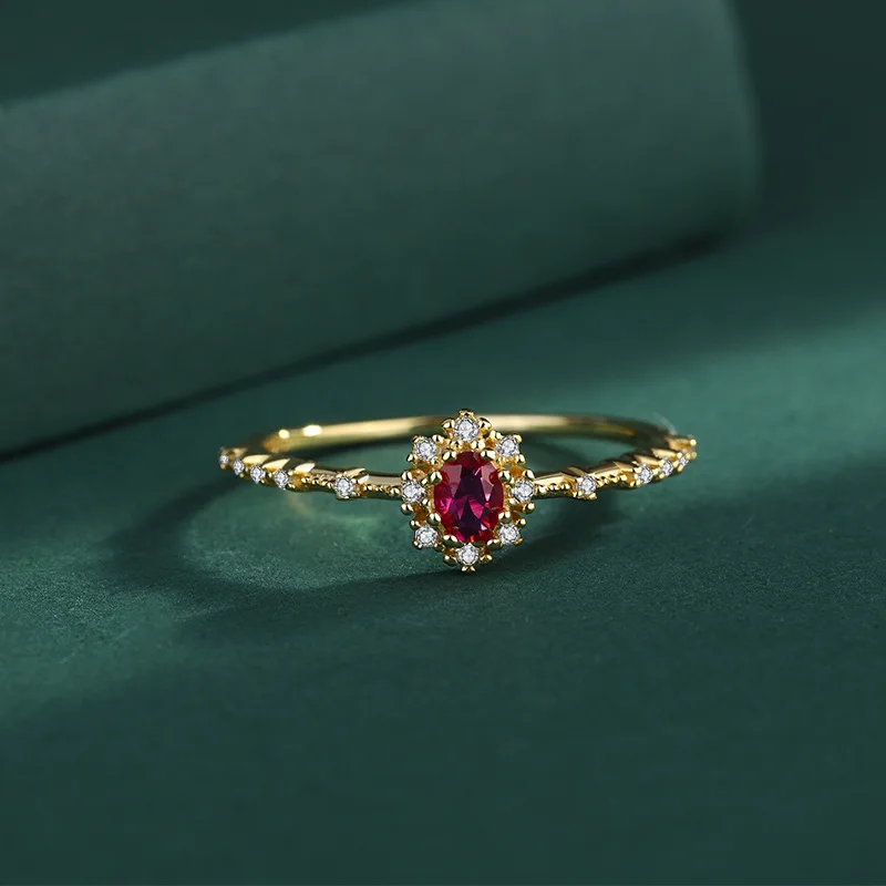 

S925 Sterling Silver Micro Inlaid Colorful Cubic Zirconia Ring Delicate Thin Band Women Everyday Wear Fashion Jewelry