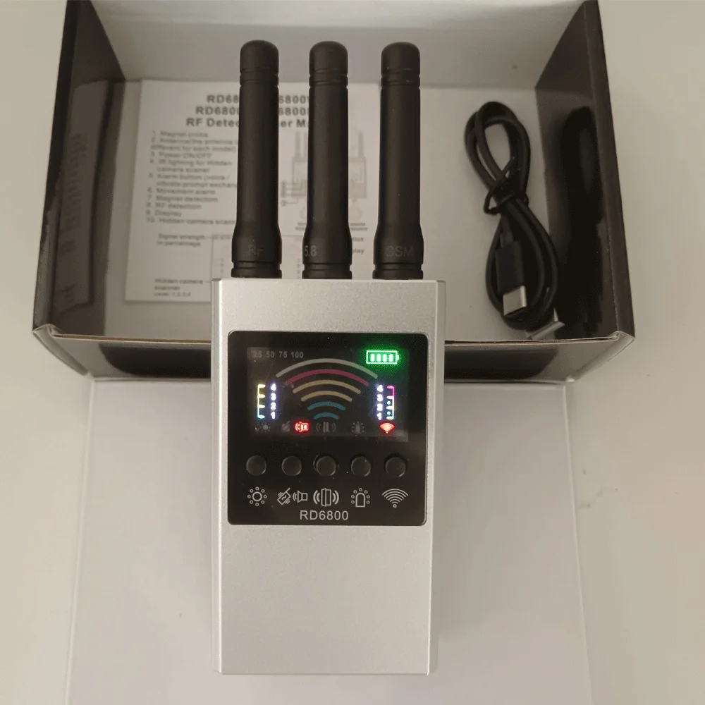 

Laser Infrared Detector Signal RF Signal GPS Tracker Mini Bug Finder Anti Spy Detect Wiretapping Wireless Cam Bug Gadget DR6800