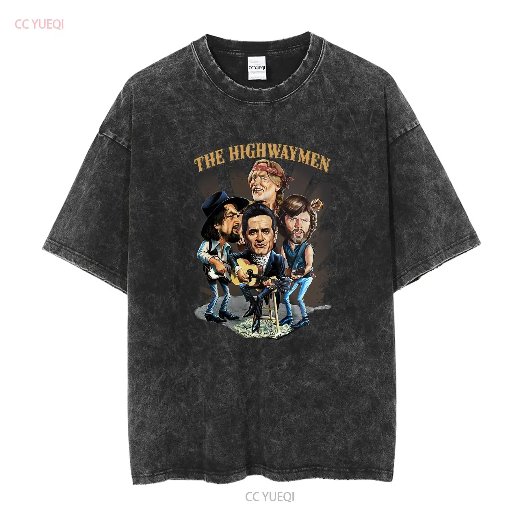 The Highwaymen T Shirt Highwayman Road Goes On Forever Silver Stallion vintage Washed Breathable graphic Casual Comfortable