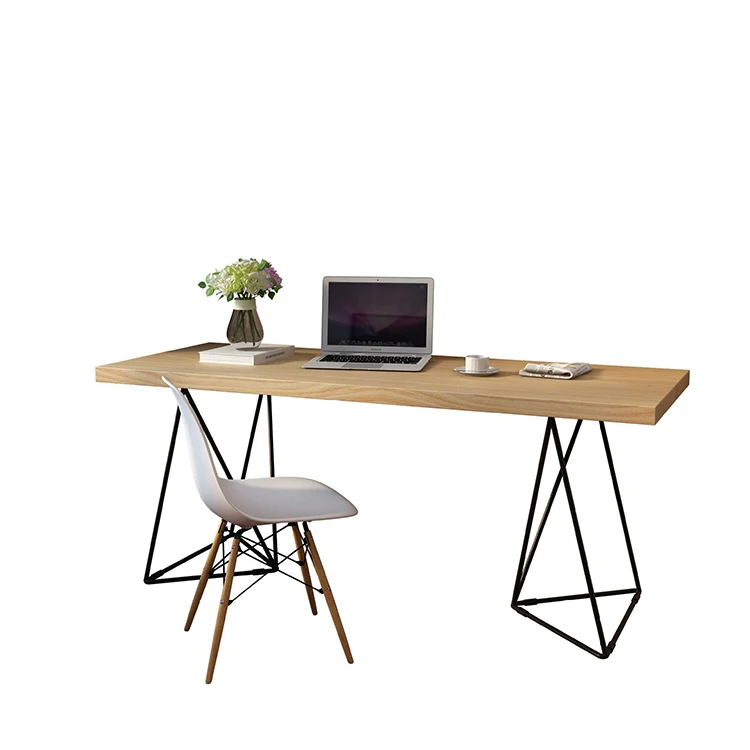 

！@Nordic Solid Wood Simple Single Office Computer Desk and Chair