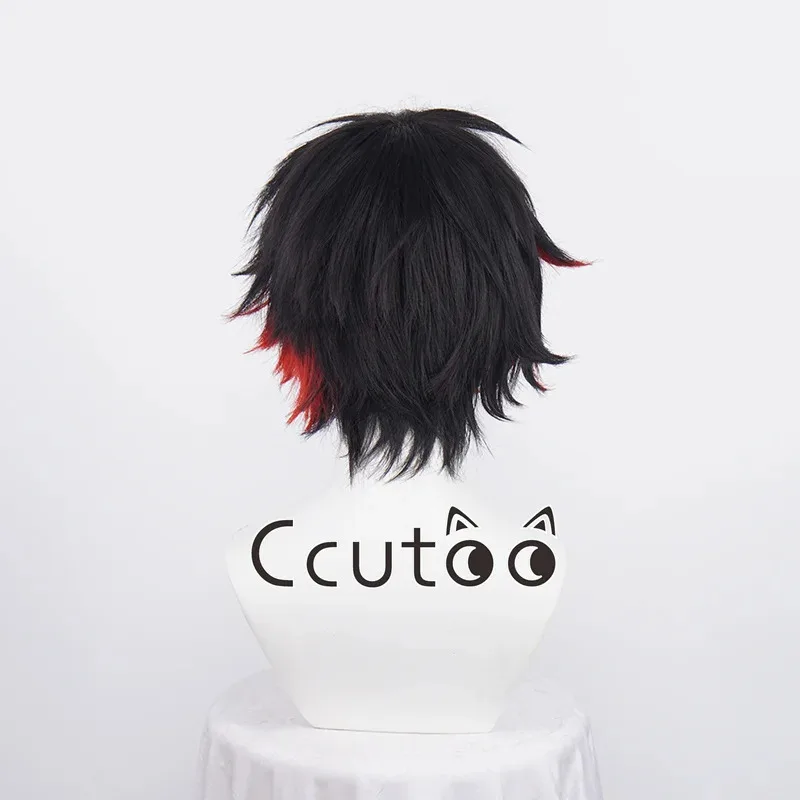 zizi 2025 Anime Ensemble Stars Nagumo Tetora Cosplay Wig Short Black Mixed Red Heat Resistant Synthetic Hair Halloween Party Car