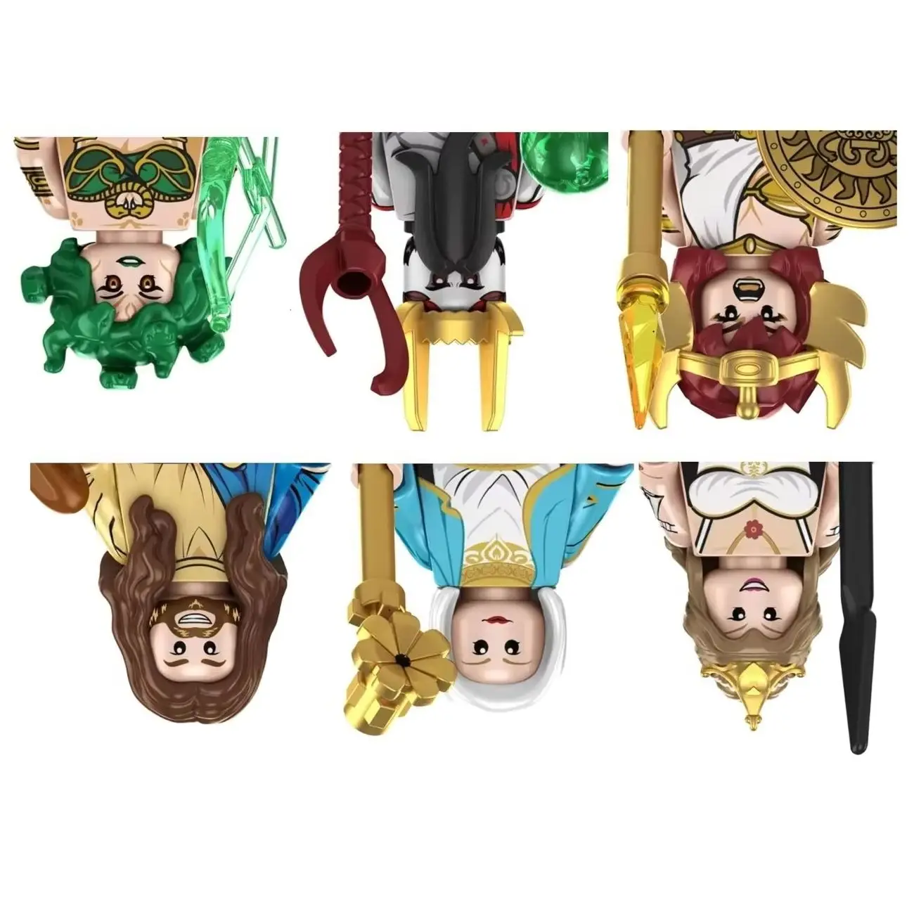 TP1044 Blocs de construction de la mythologie grecque Méduse Poséidon Zeus Jésus Hades Athéna Mini figurines d'action Jouets