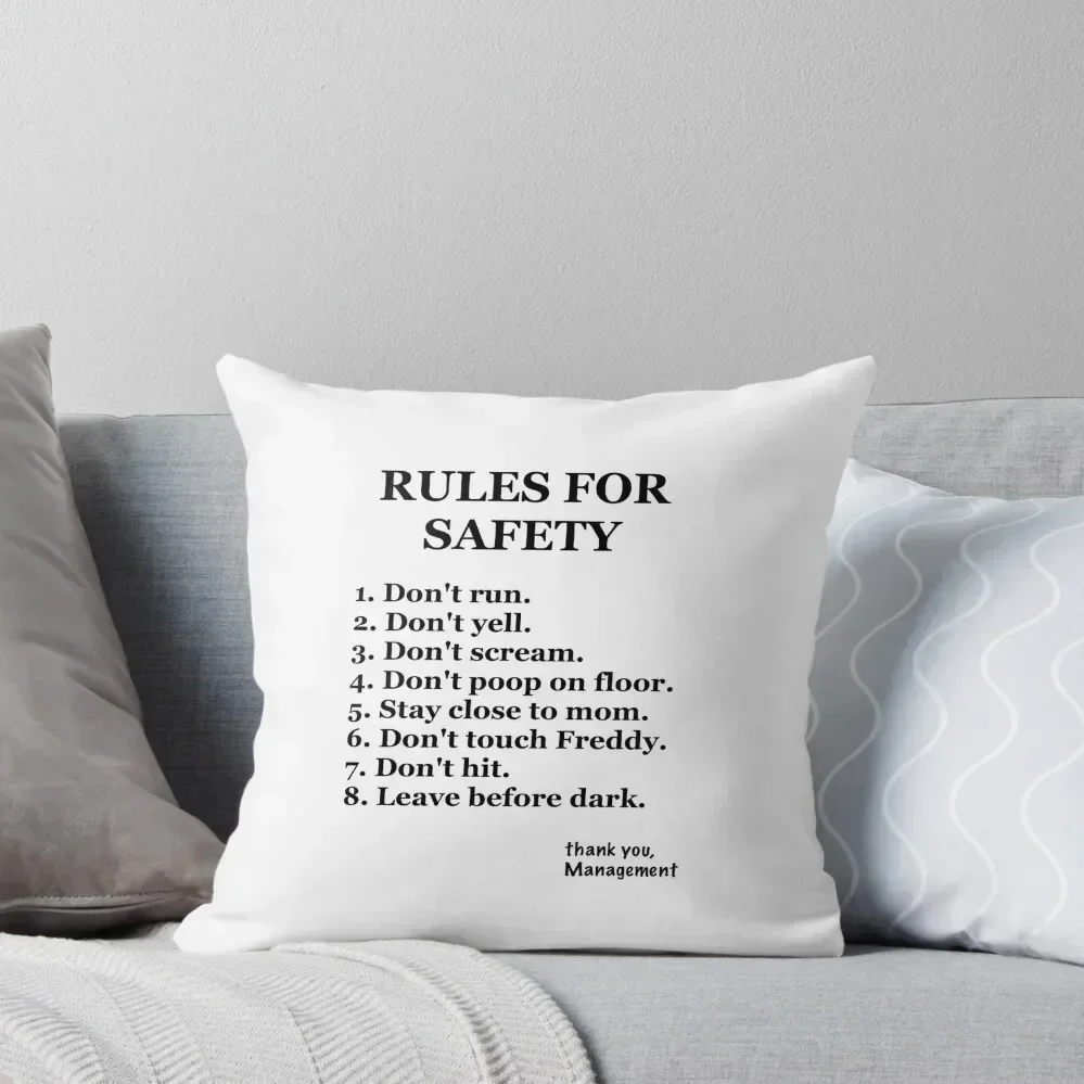 FNaF-Rules Throw Pillow luxury throw pillow covers pillow cover christmas Decorative Covers For Sofa Cases