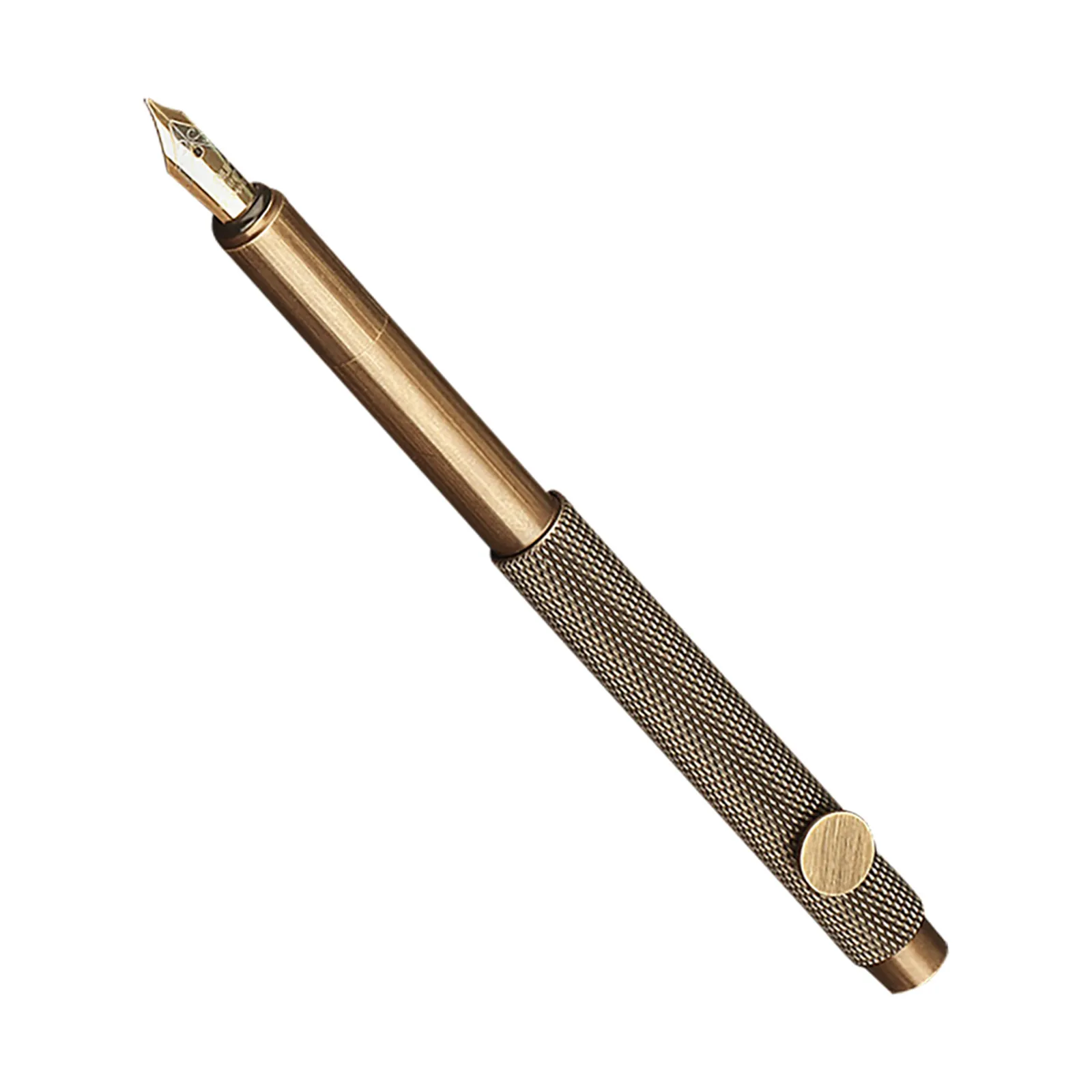 

Brass Fountain Pen Portable Retro 0.5mm Fine Tip Smooth Writing Pen for Calligraphy Students Artists Vintage Calligraphy Pens