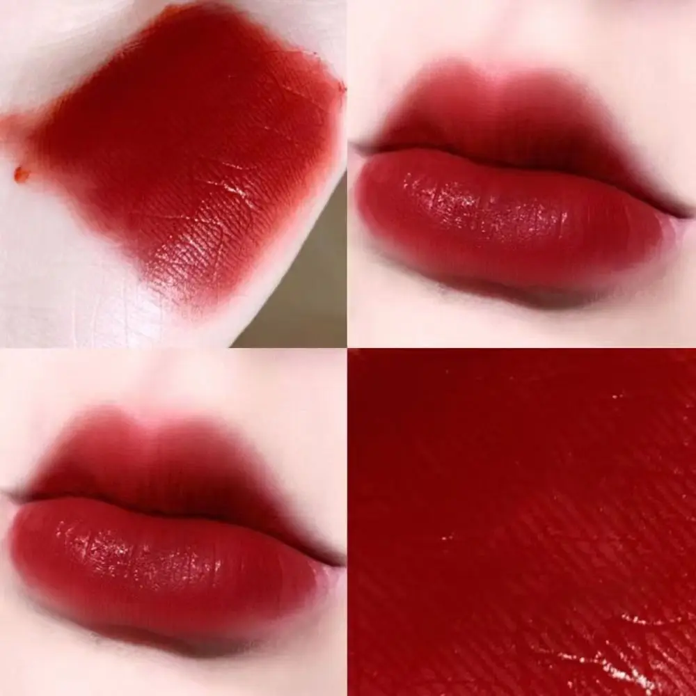 Lippenpflege-Kosmetik, wasserfest, rote Röhre, Lippenstift, natürlicher, langlebiger Lipgloss, matt, seidig, samtige Lippenglasur, Gesundheit und Schönheit