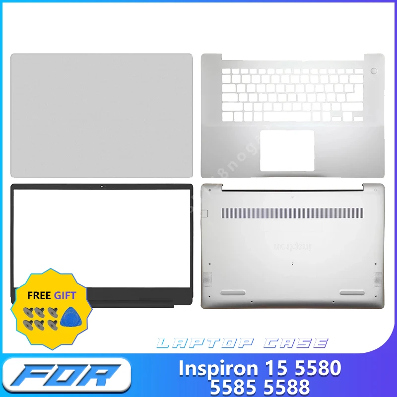 Laptop LCD Back Cover,Upper Case , LCD Bezel , Base Cover Hinges For Inspiron 15 5580 5585 5588 Replacement