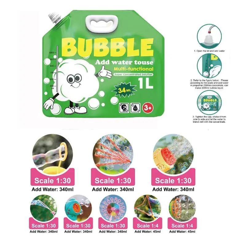 1 Piece Kids' Birthday Parties Gifts Concentrated Bubble Solution For Bubble Machines Giant Wands And Blowers