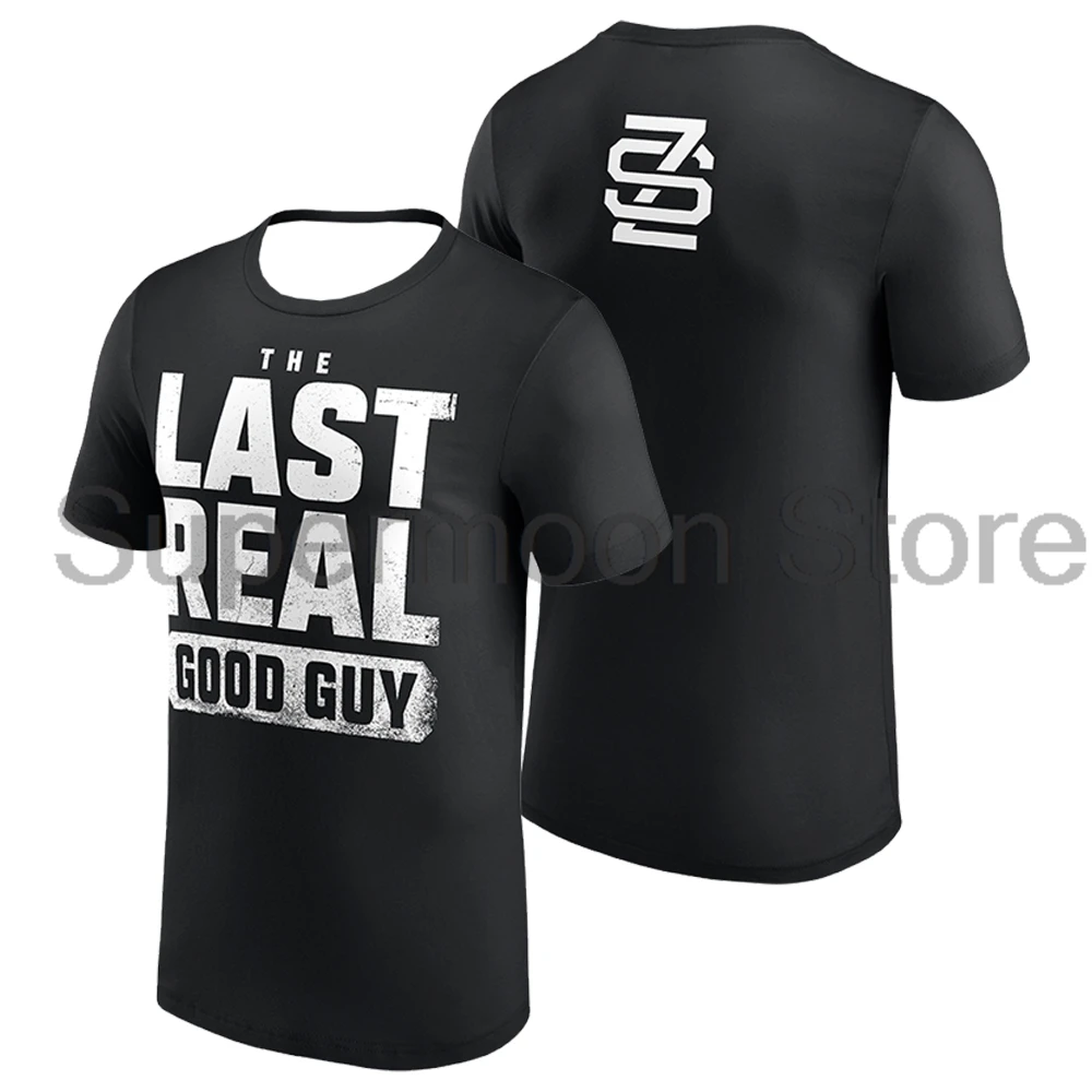 Мужская черная футболка Sami Zayn Last Real Good Guy с круглым вырезом и короткими рукавами, полиэстеровая футболка, женская уличная одежда для активного отдыха, топы
