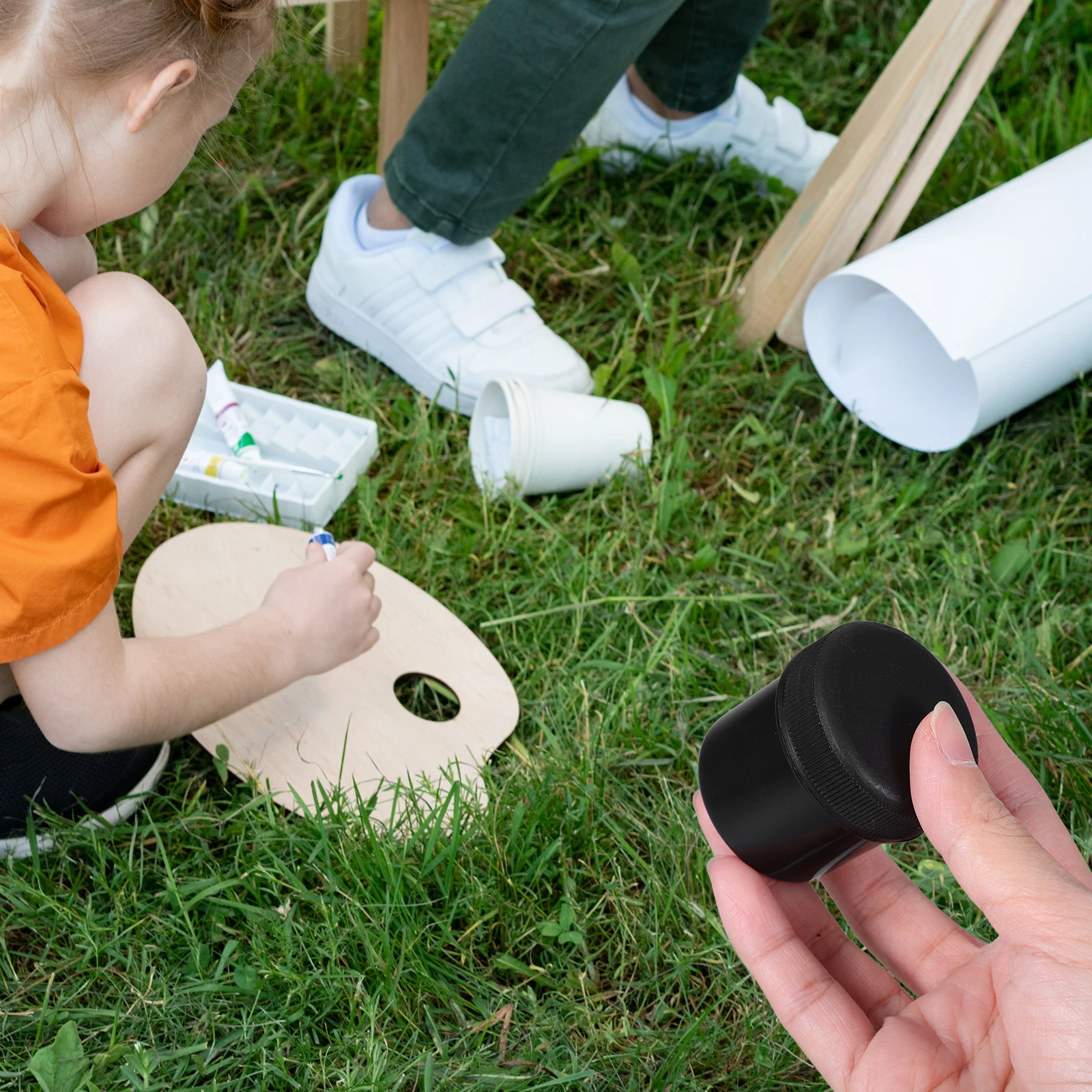 

6pcs Sealed Jars Coatings Buckets Storage Containers Paint Bucket Plastic Lids Reusable Handling Portable Sturdy