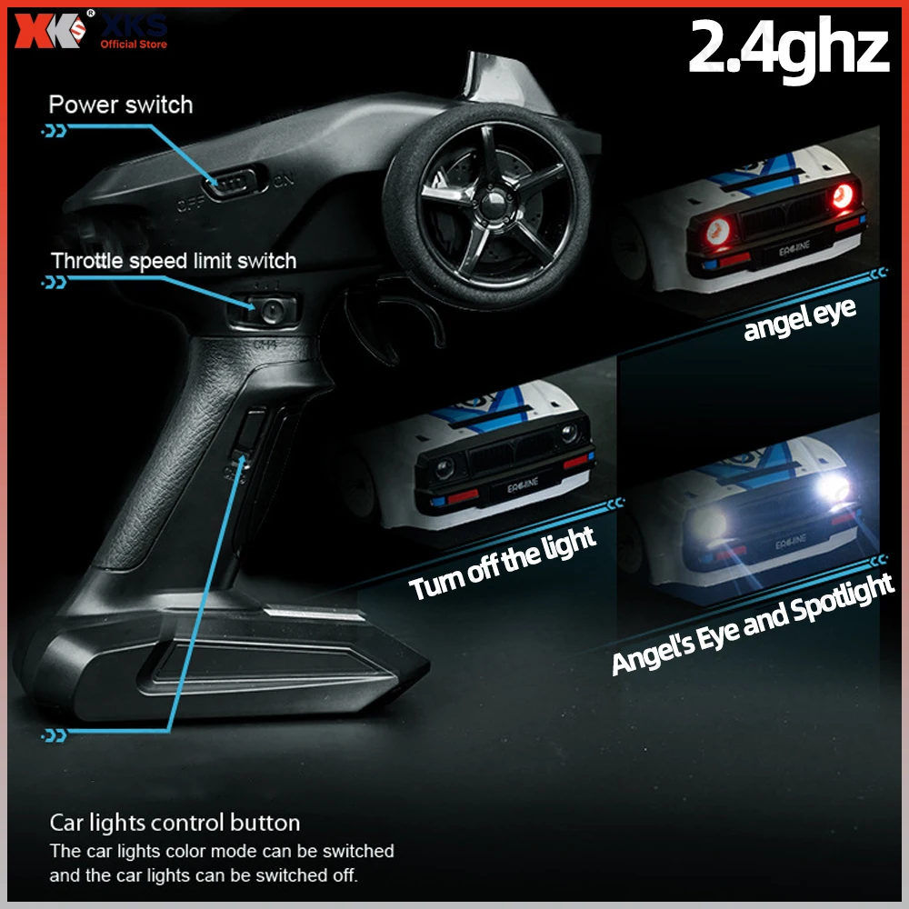 XKS UDIRC UD 1603/1603Pro 1/16 4WD borstelloze motor RC auto 60 km/u hoge snelheid Drift Racing 2.4G LED-verlichting RC speelgoed cadeau voor kinderen