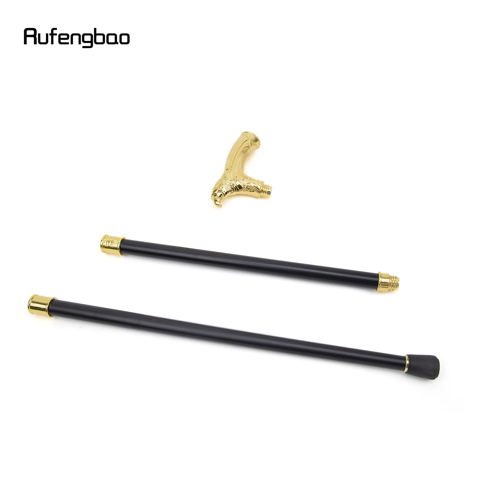 Gold Luxury Eagle Head with Rhinestone Walking Cane Fashion Walking Stick Gentleman Elegant Cosplay Cane Knob Crosier 93cm