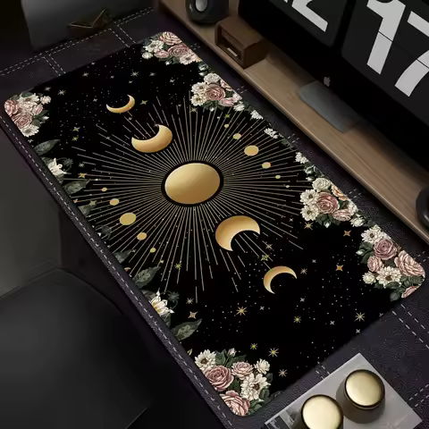 Moon and Sun Astrology Mouse Pad Large Gaming Mousepad XXL Keyboard Gamer Mouse Pad Office Carpet Desk Mat Rubber Long MouseMats