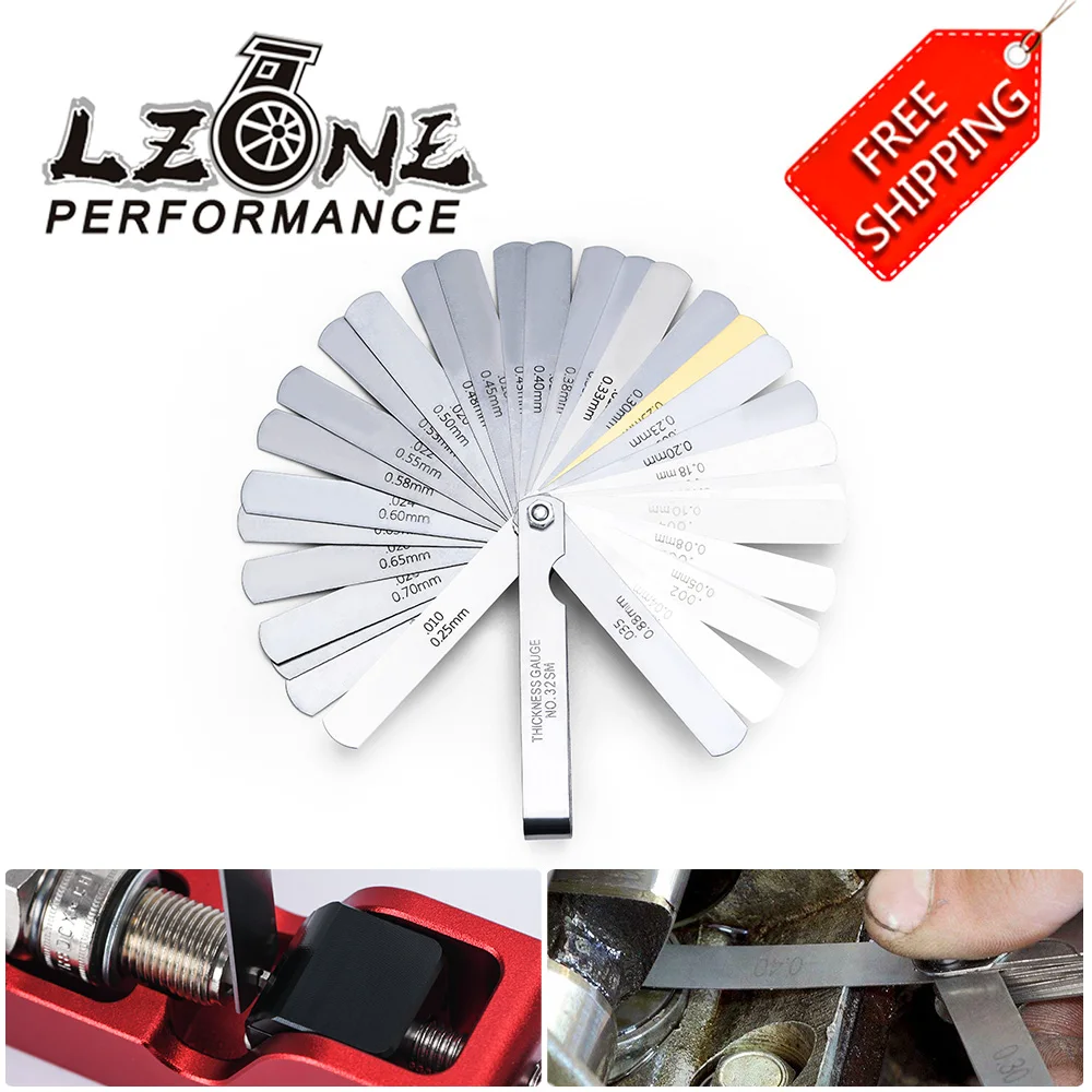 

Щуп с 32 лезвиями, двойное считывание, комбинированный инструмент для измерения зазора, набор щупов для ширины/толщины зазора 0,0015-0,035 дюйма