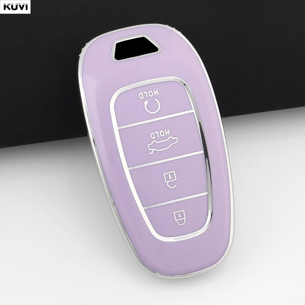 4 Button TPU Car Remote Key Case Cover For Hyundai Santa Fe Tucson 2022 NEXO NX4 Ioniq 5 Atos Prime Solaris 2021 Fob Accessories view 4