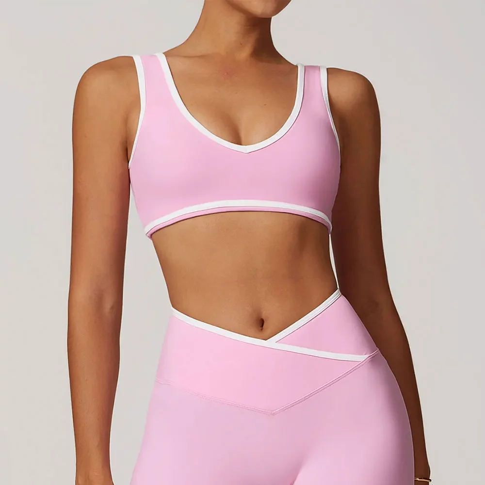 

High Strength Workout Sports Bra Tank Top Women Gym Fitness Running Shockproof Yoga Bra Stretch Pull Up Vest Women Underwear