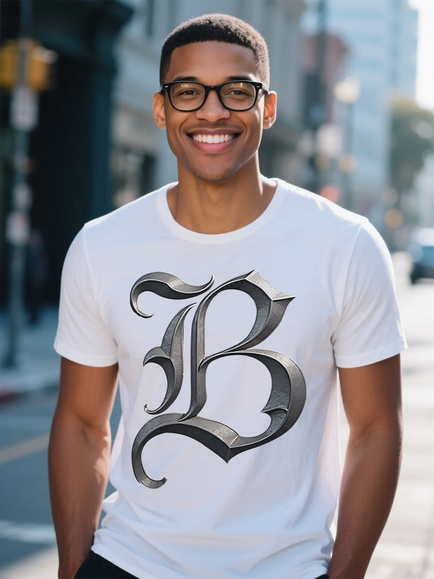 

Men's White T-Shirt with Skull Abstract Floral - Premium High Street