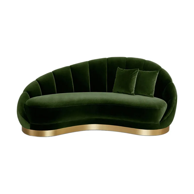 

Green sofa studio exhibition hall beauty salon designer petal soft decoration