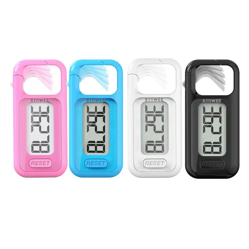 3D Pedometer for Walking with Large Display Accurate Simple Step Counter with Removable Clip and Lanyard for Men Women and Kids