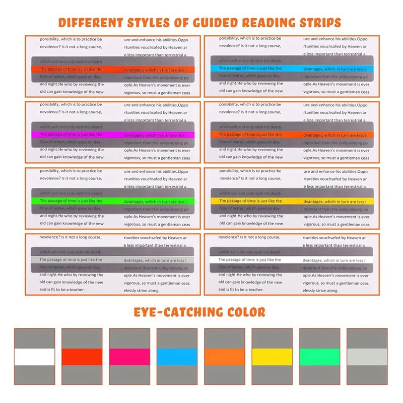 100 Pack Back To School Guided Reading Strips Line Reader Highlight Strips Overlay Highlight Bookmarks Help For Student
