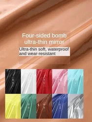 4 Sides Elastic Patent Leather Fabric Faux By The Meter for Coat Clothes Sewing PU Waterproof Cloth Mirror Finish Thin Soft