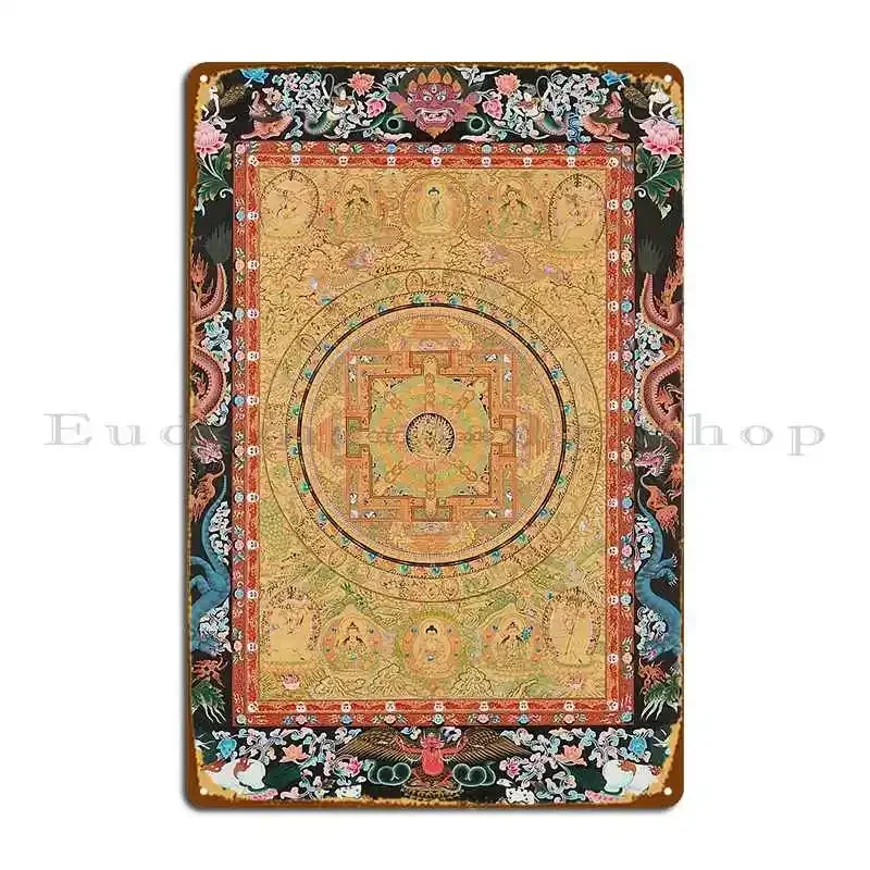 Chakra Samvara Mandala Metal Plaque Poster Designer Wall Cave Create Club Wall Cave Tin Sign Poster