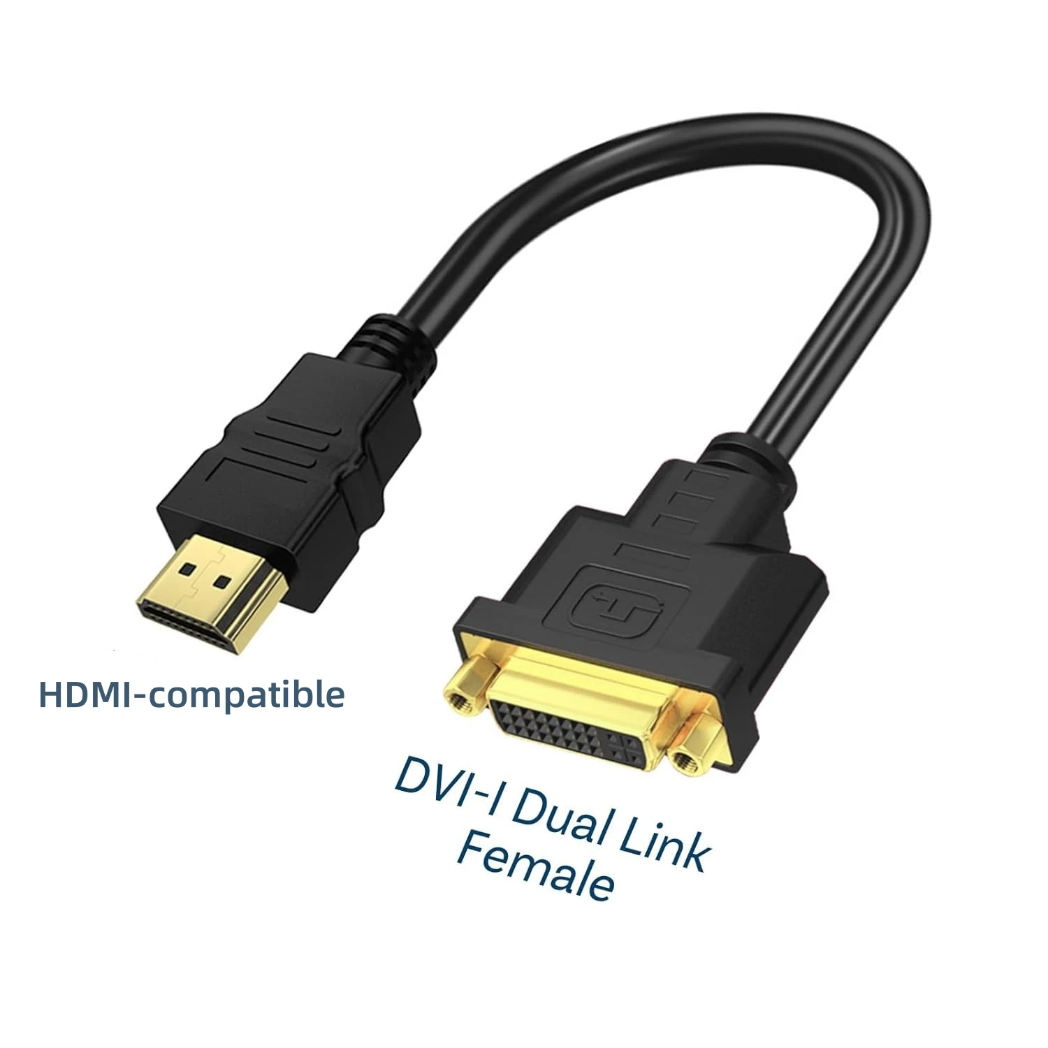 0.3M 1080P HDMI-compatible to DVI Adapter Cord Bi-Directional DVI 24+5 Pin to HD Cable for Xbox PS4/3 PC Graphics Card Monitor