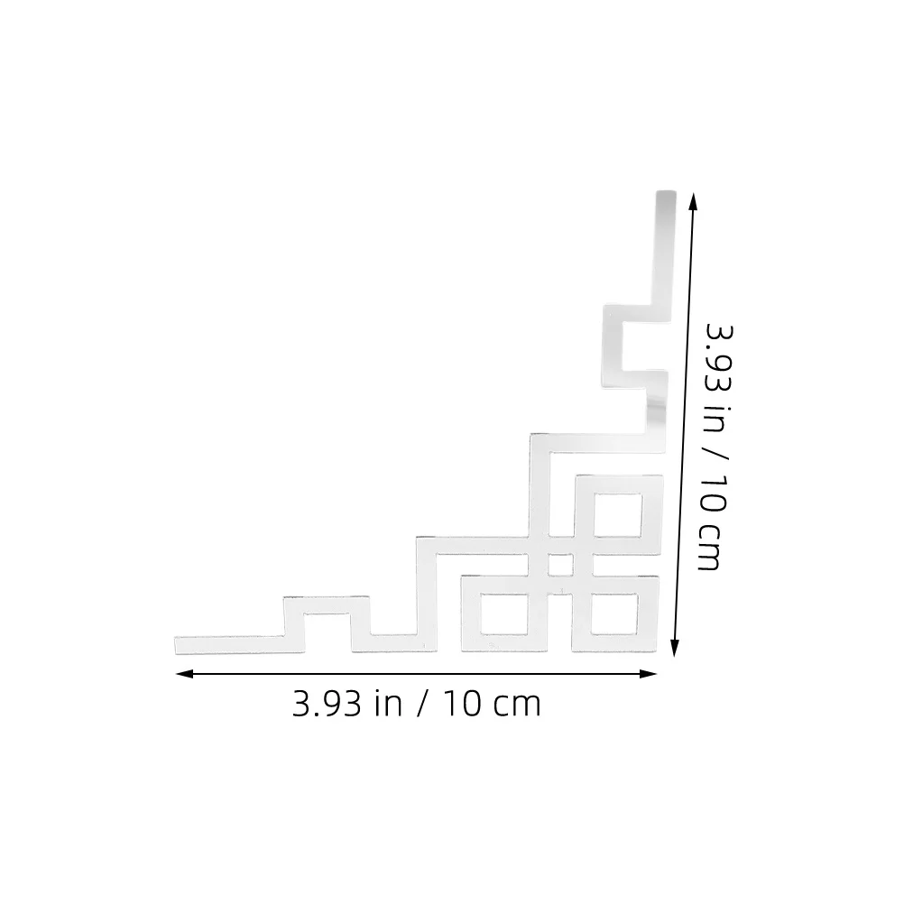 12 Stück Acryl-Spiegel-Eckwandaufkleber, leicht, langlebig, selbstklebend, dekorative Spiegelaufkleber für Wohnzimmer-Dekoration