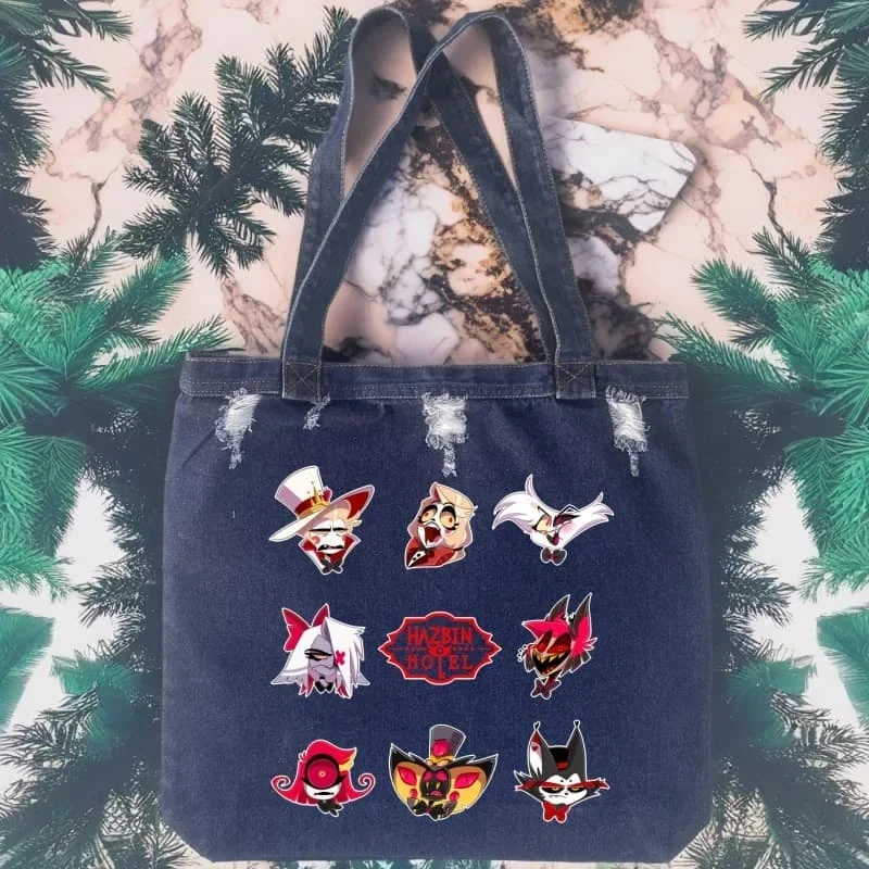 

hazbin hotel Casual Simplicity Large Shoulder Bags Women High Capacity Shopping bag Crossed Body Denim Bag Crossbody Bags