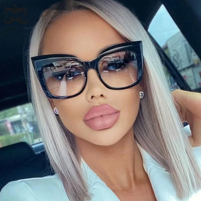 2024 New Ins Trend Square Sunglasses Ladies Fashion Show Big Frame Cat-eye Sunglasses Lentes De Sol Mujer