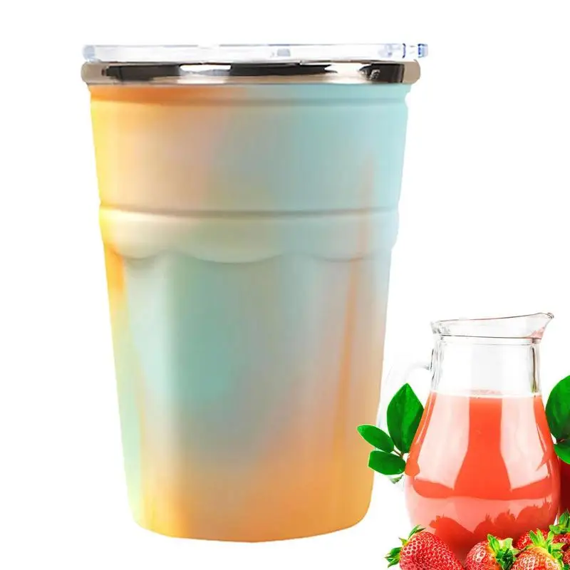 Fast Cooling Tumbler 550ML Anti-Slip Double Wall Tumblers Cooler Hot Beverage Cold Drinks Cups For Camping Cycling Hiking Home