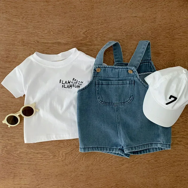 0-3 anni Toddler Baby Boy Clothes set Summer manica corta Baby top Tee pantaloni complessivi Casual Baby Girl Outfits abbigliamento