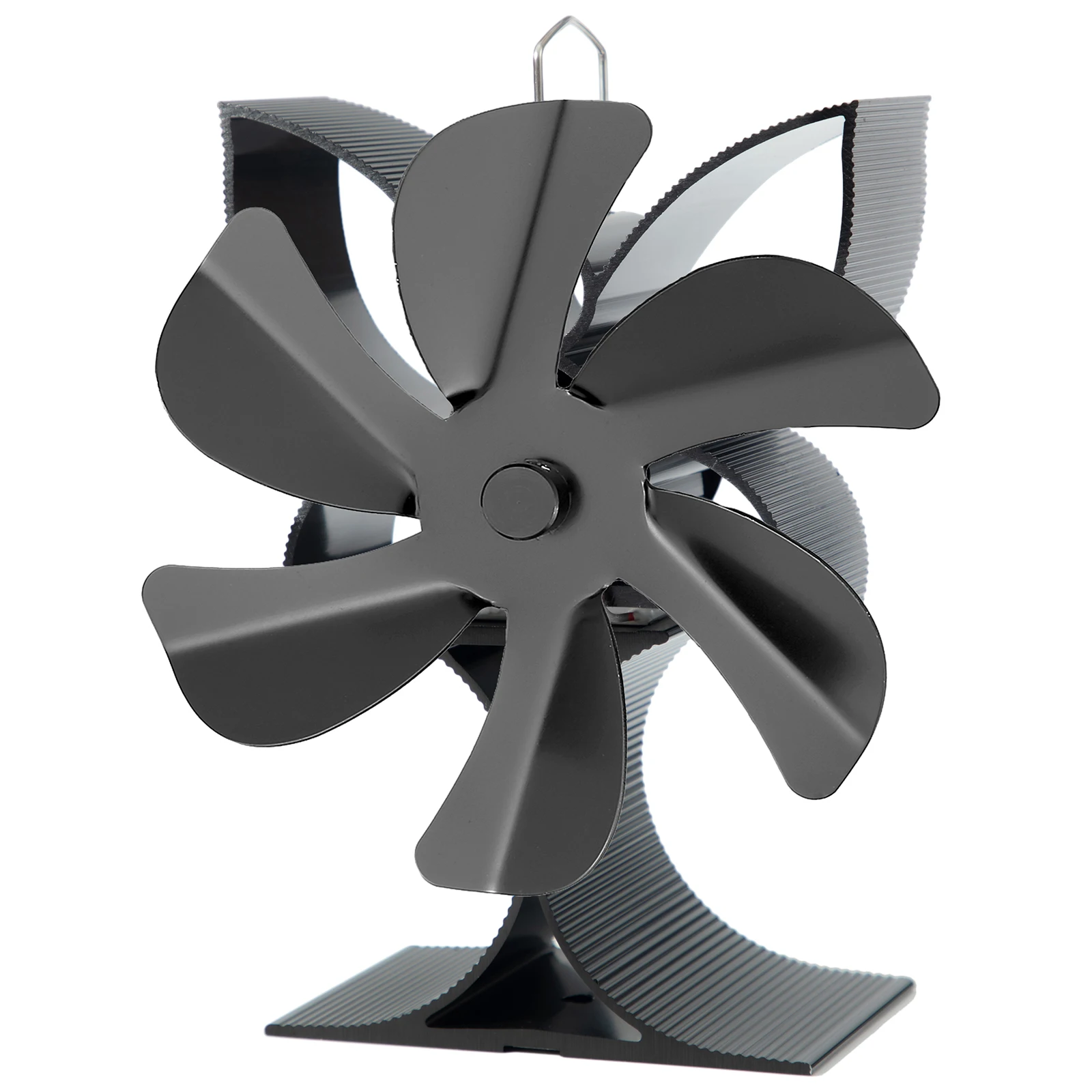 6 Blade Fireplace Fan Powerless Heat Powered Stove Fan Silent Operation for Enhanced Heat Distribution and Comfort