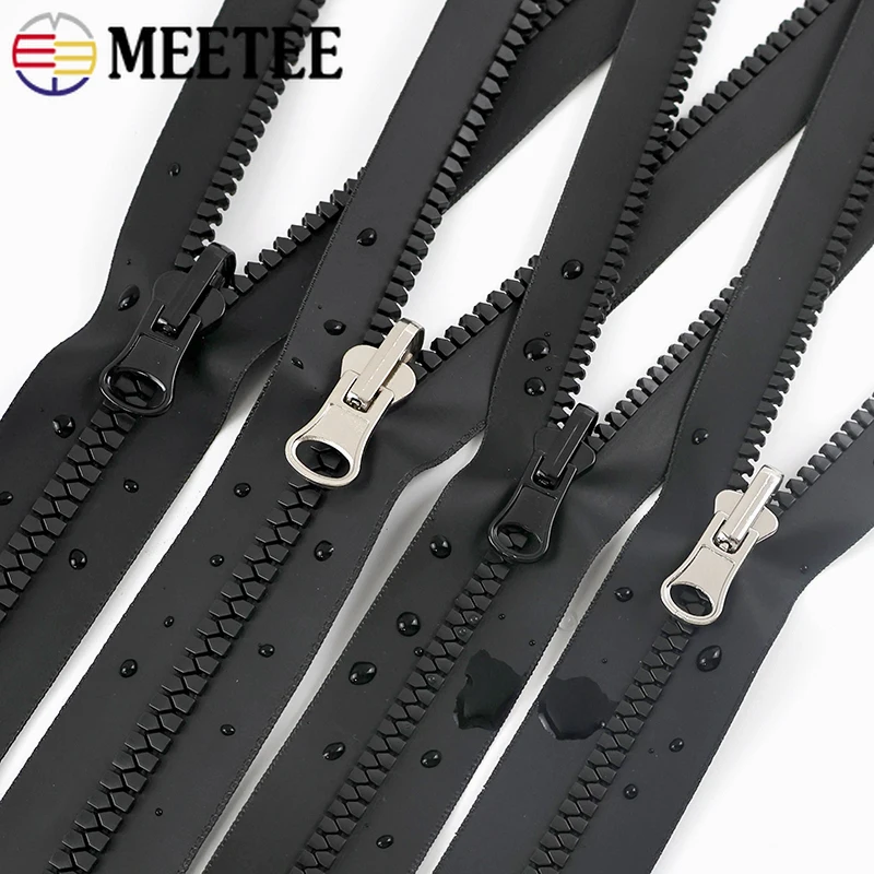 

1-4M 5 # 8 # Водонепроницаемая полимерная молния с бегунком для уличных сумок, декоративные молнии для одежды, курток, палаток, длинные молнии, швейные принадлежности