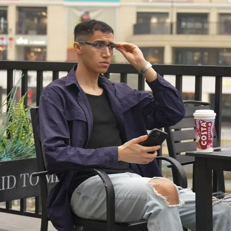 ألمانيا بدون مسامير النظارات الضيقة مربع خفيفة رقيقة إطار النظارات الرجال قراءة النظارات 6 جرام الكلاسيكية مستطيل الأعمال الموضة #5