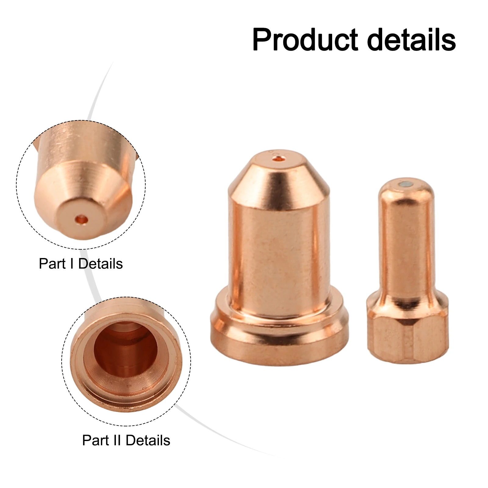 

For Plasma Cutting Plasma Electrode Tip Copper Material High Reliability Nozzle Aperture 1.0mm SC8004 WSP-061002