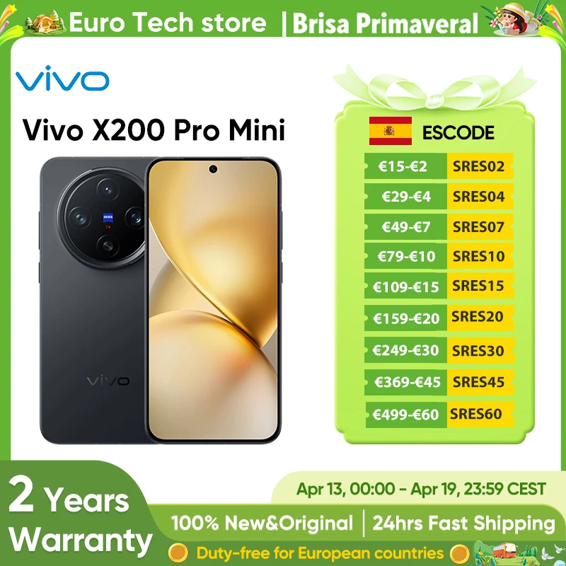 Vivo X200 Pro Mini OriginOs 5 6.31 "AMOLED 120HZ Schermafmeting OTA 5700mAh 90W 50MP Camera Ondersteuning Google CN-versie VIVO Nieuw