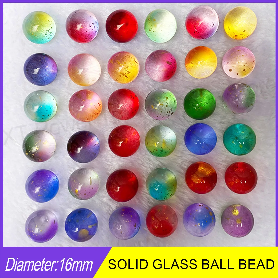 1 Juego de bolas de cristal de canicas de 16mm, bola de cristal sólido, accesorios de fotografía de vitral, jarrón, pecera, decoración de habitación, bolas de Navidad