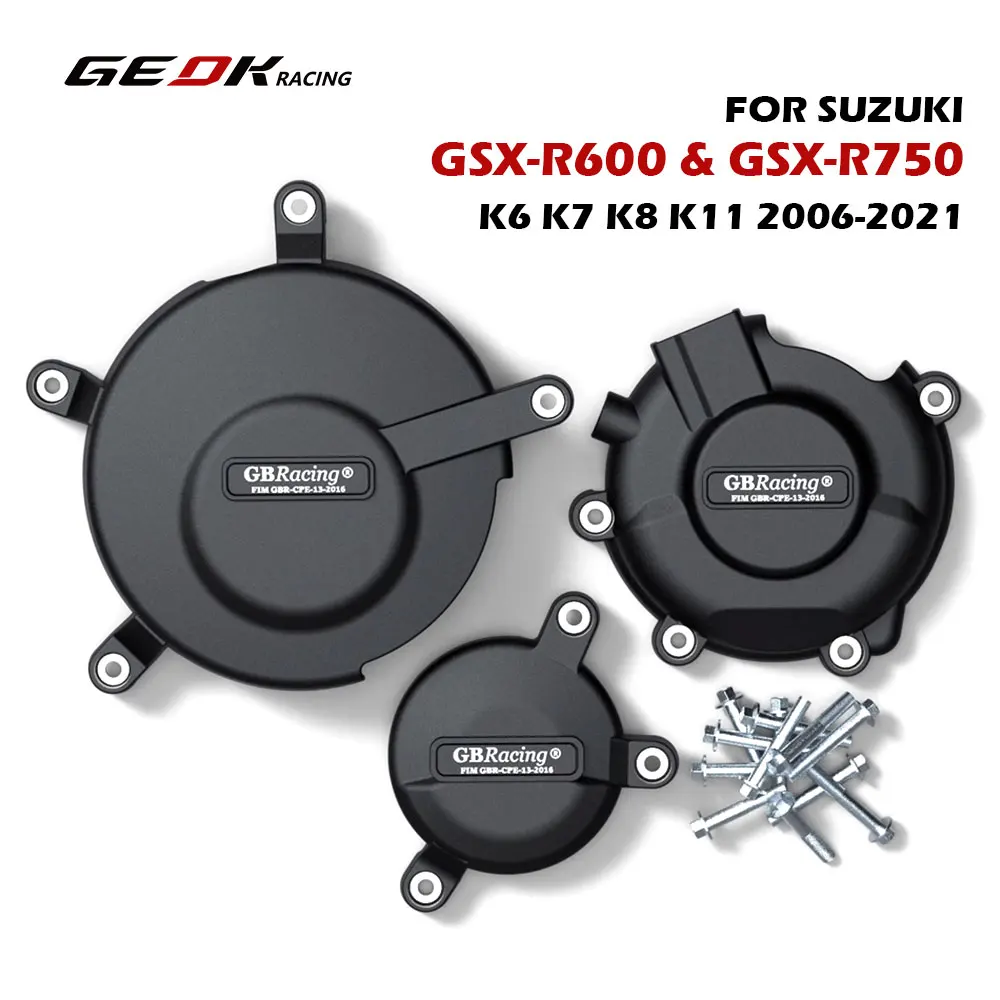 For SUZUKI GSXR600 GSXR750 2006-2023 GSX-R 600 750 Motorcycle Engine Guard Protection Covers GB Racing Engine Cover Set L0-M2