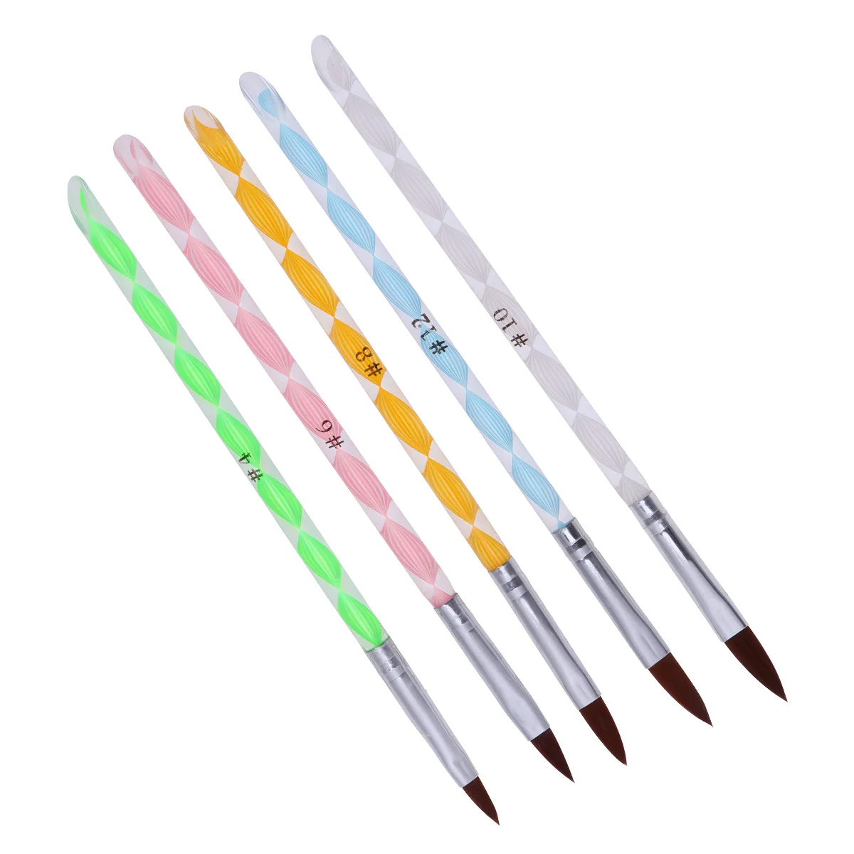 Ensemble de pinceaux pour Nail Art, 5 pièces, spirale, strass, pour vernis professionnel, pointillage, écriture, artisanat, Kit d'outils pour Nail Art