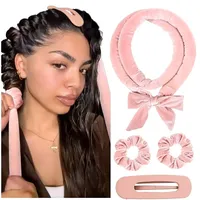 Heatless Curling Rod Headband No Heat Hair Curler Hair Rollers Soft Curlers Lazy Sleeping Curls Curling Hairband Styling Tools