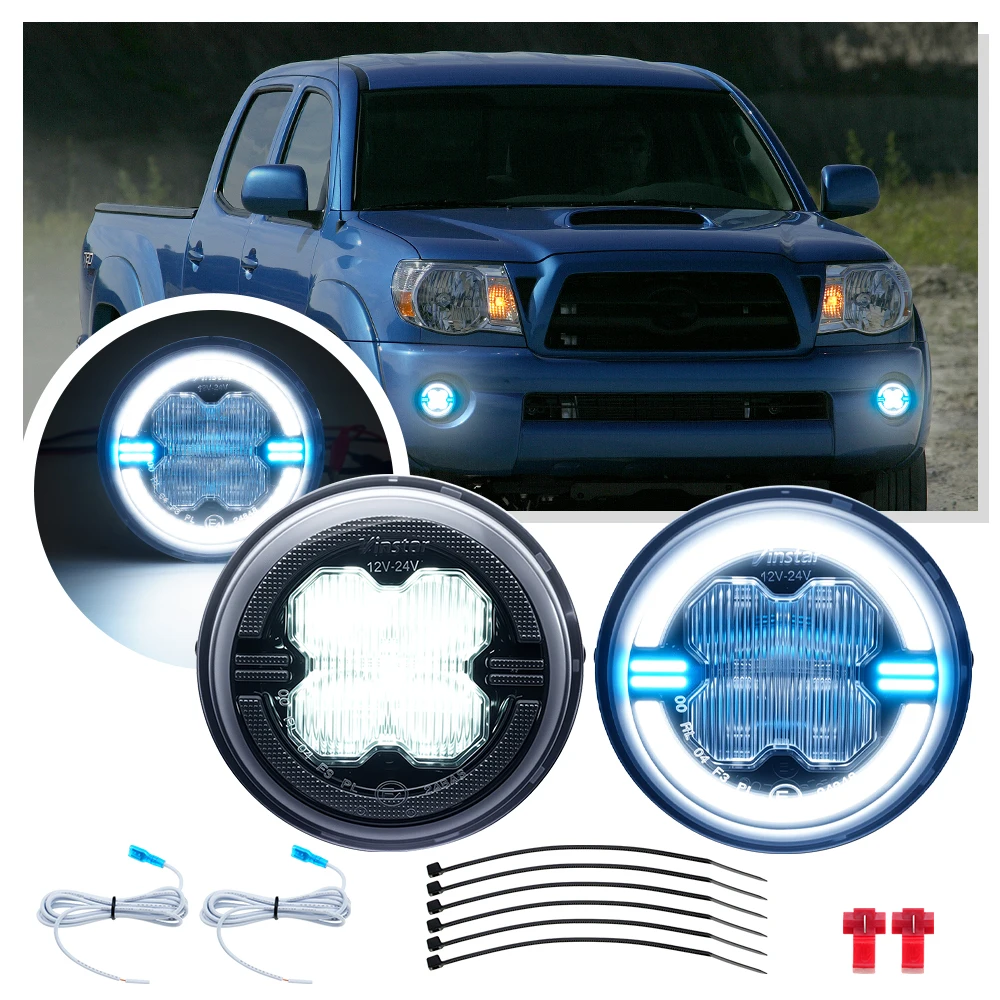 

Светодиодные противотуманные фары для переднего бампера, дневные ходовые огни (DRL) для Toyota Solara, Tacoma, Tundra, Sequoia, IP67, в сборе