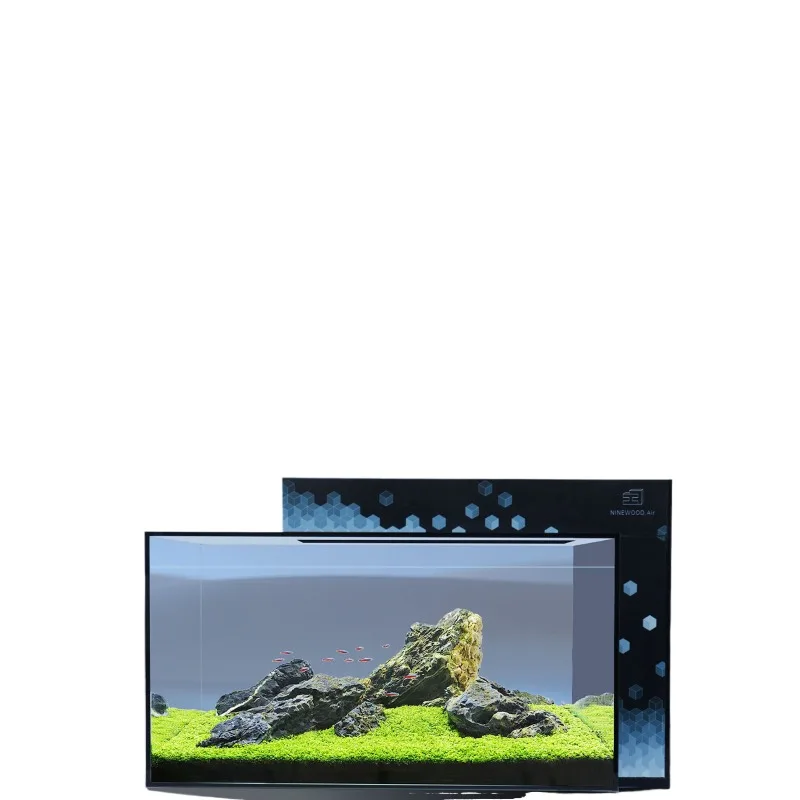 

Integrated side filter fish tank, living room, small desktop tank, closed ultra-white glass ecology