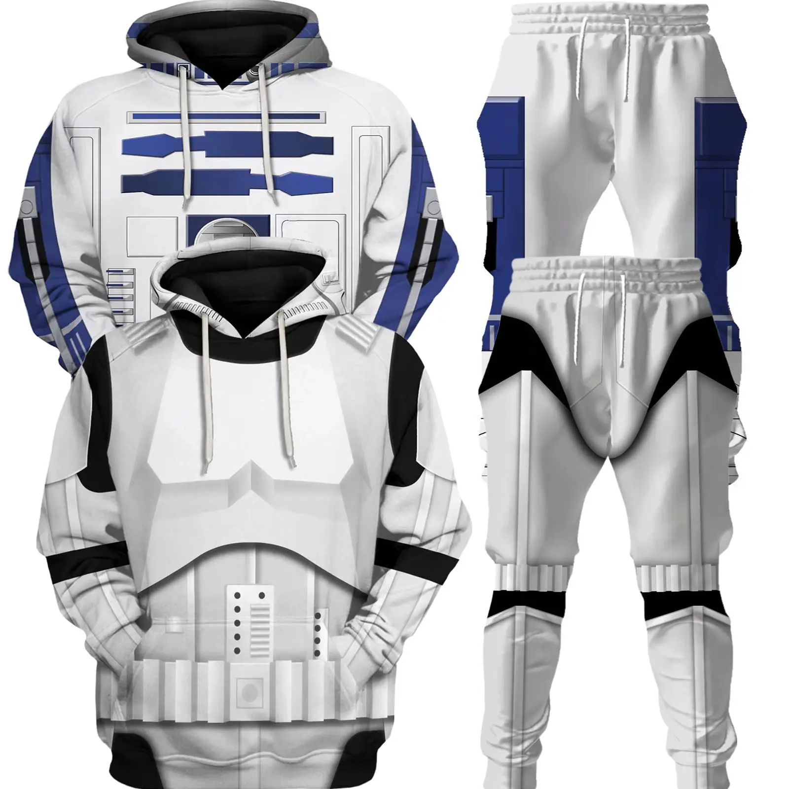 Men Hoodie Pant Set Space Battle Anime Cosplay 3d Print Set Men Women Fashion Hoodie +Pants 2Pcs Sets Sports Tracksuit Masculina