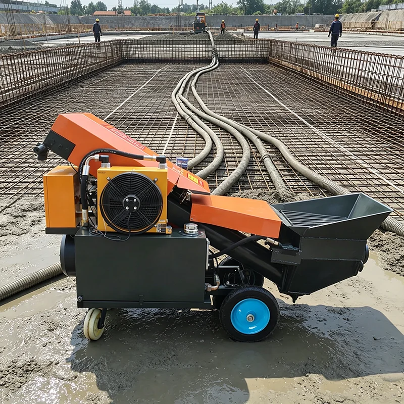 Trailer‑Mounted Concrete Line Pump High Pressure Hydraulic Concrete Transfer Pump for Construction Site Pouring
