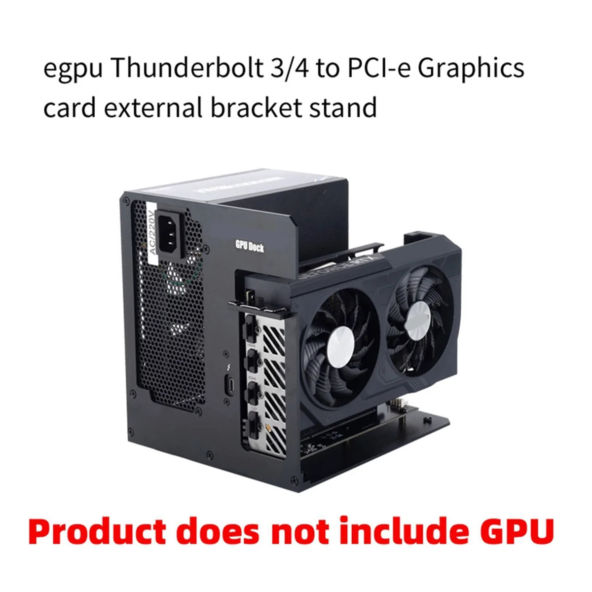 RISEN للكمبيوتر المحمول المتوافق مع Thunderbolt 3/4 GPU Dock إلى بطاقة فيديو رسومية خارجية تناسب USB4 للكمبيوتر المحمول مع 40 جيجابت في الثانية (أ)