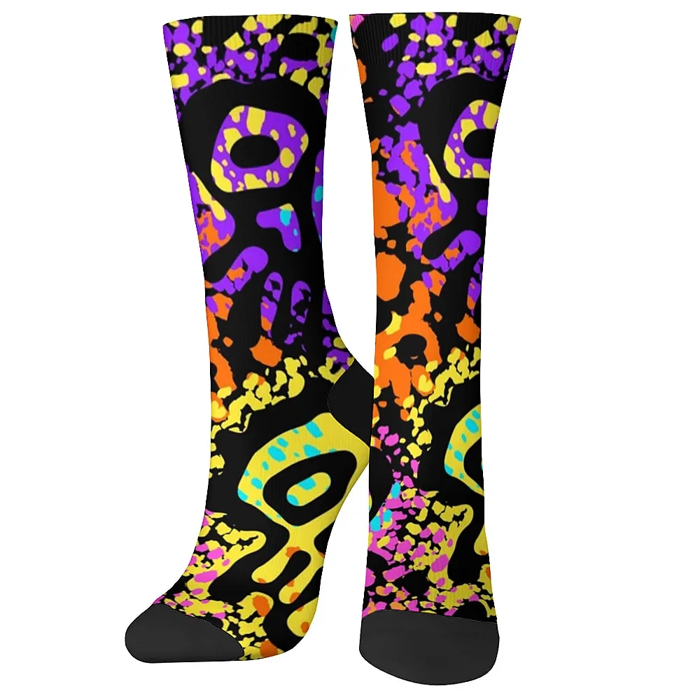 Meias de tubo médio versáteis com estampa de esqueleto, elegantes e fofas, estilo versátil, respiráveis e quentes, presente perfeito