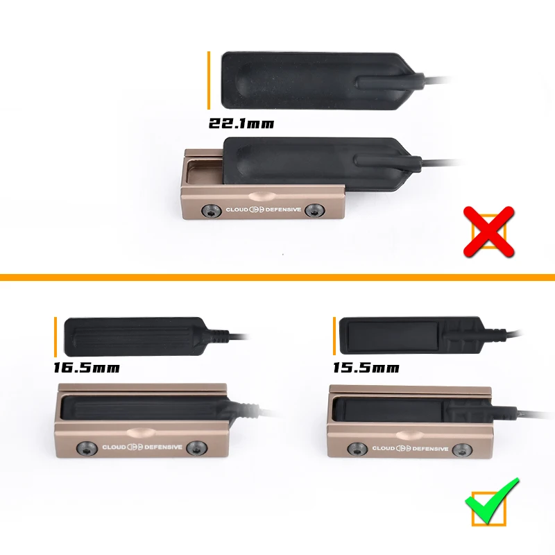 Almohadilla de presión M-LOK para linterna y láser DBAL-A2 - imagen 2